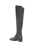  - STUART WEITZMAN - 'Reserve' panelled stretch suede knee high boots