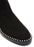 Detail View - Click To Enlarge - STUART WEITZMAN - 'Cline' faux pearl welt suede Chelsea boots