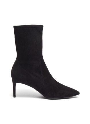 Main View - Click To Enlarge - STUART WEITZMAN - 'Wren' stretch suede ankle boots