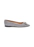 Main View - Click To Enlarge - STUART WEITZMAN - 'Kelsey' strass lamé brooch flats