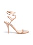 Main View - Click To Enlarge - STUART WEITZMAN - 'Merinda' crisscross ankle strap patent leather sandals