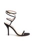 Main View - Click To Enlarge - STUART WEITZMAN - 'Merinda' crisscross ankle strap suede sandals