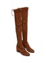 Detail View - Click To Enlarge - STUART WEITZMAN - 'Tieland' stretch suede thigh high boots
