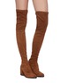 Figure View - Click To Enlarge - STUART WEITZMAN - 'Tieland' stretch suede thigh high boots