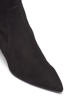 Detail View - Click To Enlarge - STUART WEITZMAN - 'Lesley' stretch suede thigh high boots