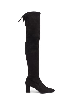 Main View - Click To Enlarge - STUART WEITZMAN - 'Lesley' stretch suede thigh high boots