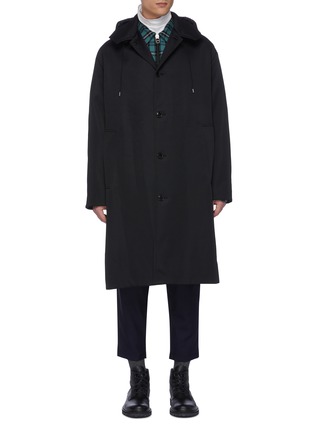 Main View - Click To Enlarge - OAMC - Detachable quilt hood car coat