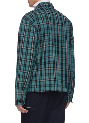 Back View - Click To Enlarge - OAMC - Plaid check zip shirt