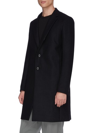 Detail View - Click To Enlarge - ATTACHMENT - Hooded layered wool-cashmere coat