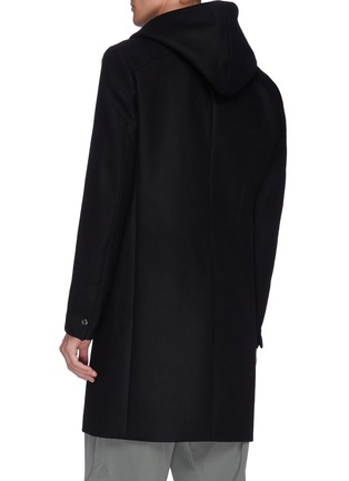 Back View - Click To Enlarge - ATTACHMENT - Hooded layered wool-cashmere coat