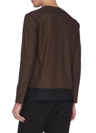 Back View - Click To Enlarge - ATTACHMENT - Contrast hem long sleeve T-shirt