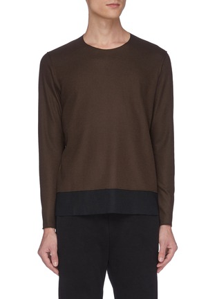 Main View - Click To Enlarge - ATTACHMENT - Contrast hem long sleeve T-shirt