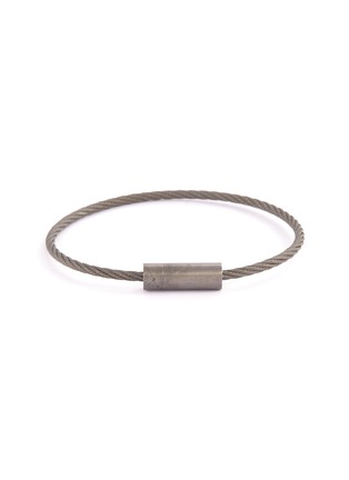 Main View - Click To Enlarge - LE GRAMME - 'Le 9 Grammes' brushed black sterling silver cable bracelet