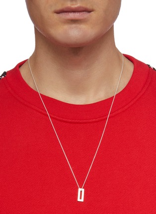 Figure View - Click To Enlarge - LE GRAMME - 'Le 1.5 Grammes' geometric silver pendant necklace