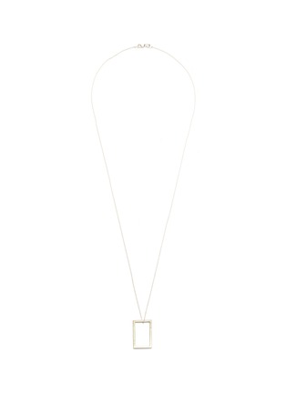 Main View - Click To Enlarge - LE GRAMME - 'Le 2.6 Grammes' geometric silver pendant necklace
