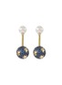 Main View - Click To Enlarge - HEFANG - 'Magical Circus' shell pearl stud cubic zirconia ball drop earrings