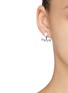 Figure View - Click To Enlarge - HEFANG - 'Flags' detachable drop shell pearl stud earrings