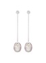 Main View - Click To Enlarge - HEFANG - 'Little Ball' cubic zirconia shell pearl drop earrings