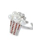 Detail View - Click To Enlarge - HEFANG - 'Popcorn' cubic zirconia shell pearl open ring