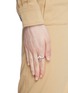 Figure View - Click To Enlarge - HEFANG - 'Popcorn' cubic zirconia shell pearl open ring