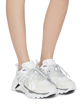 Figure View - Click To Enlarge - ASH - 'FLASH' chunky outsole leather panel mesh sneakers