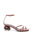 Main View - Click To Enlarge - NEOUS - 'Phippium' cutout sculptural heel leather sandals
