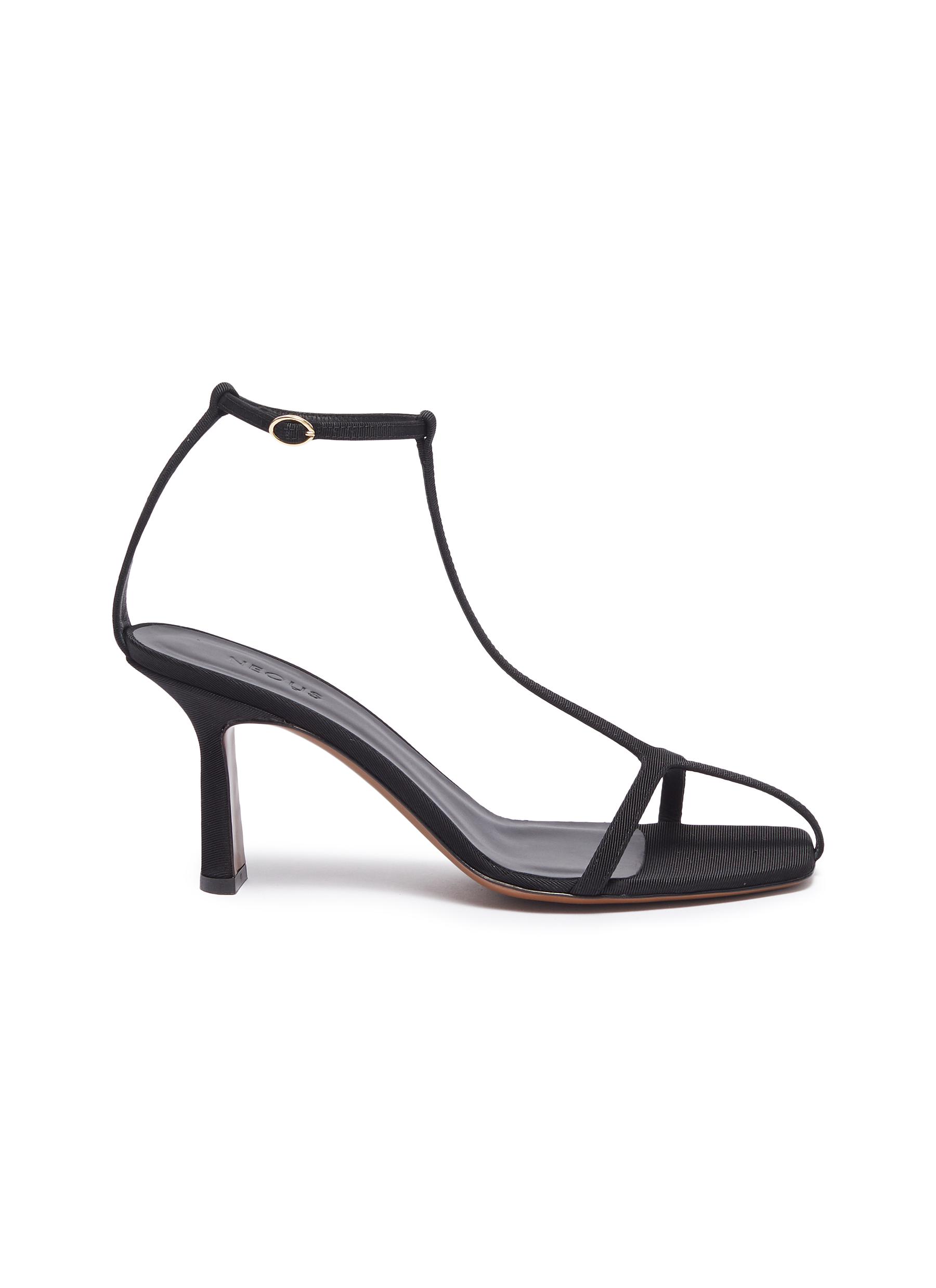 Neous Sandals 'Jumel' ankle strap grosgrain T-bar sandals