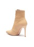  - GIANVITO ROSSI - 'Zina' lace-up ribbed faux leather ankle boots