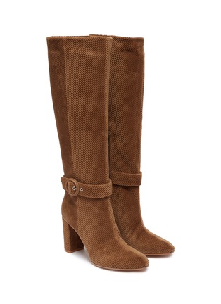 Detail View - Click To Enlarge - GIANVITO ROSSI - 'Lucas' corduroy knee high boots