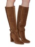 Figure View - Click To Enlarge - GIANVITO ROSSI - 'Lucas' corduroy knee high boots