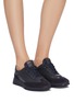 Figure View - Click To Enlarge - GIANVITO ROSSI - 'Grand Prix' suede trim leather sneakers