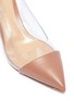 Detail View - Click To Enlarge - GIANVITO ROSSI - 'Alice' leather PVC slingback pumps