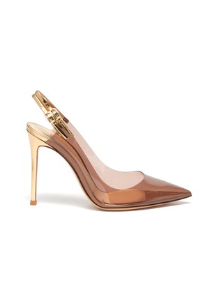 Main View - Click To Enlarge - GIANVITO ROSSI - 'Kyle' PVC slingback pumps