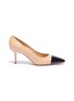 Main View - Click To Enlarge - GIANVITO ROSSI - Contrast toecap patent leather pumps