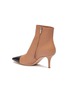  - GIANVITO ROSSI - 'Lucy' contrast toecap leather ankle boots