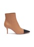 Main View - Click To Enlarge - GIANVITO ROSSI - 'Lucy' contrast toecap leather ankle boots