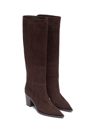 Detail View - Click To Enlarge - GIANVITO ROSSI - 'Daenerys' suede knee high boots