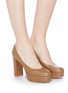 Figure View - Click To Enlarge - GIANVITO ROSSI - 'Penelope' leather platform pumps