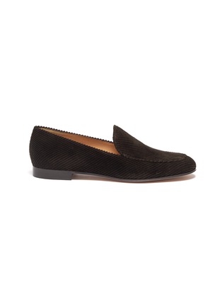 Main View - Click To Enlarge - GIANVITO ROSSI - Corduroy loafers