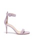 Main View - Click To Enlarge - GIANVITO ROSSI - 'Portofino 85' ankle strap suede sandals