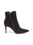 Main View - Click To Enlarge - GIANVITO ROSSI - Ball stud trim suede ankle boots