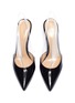 Detail View - Click To Enlarge - GIANVITO ROSSI - 'Plexi' PVC patent leather slingback pumps