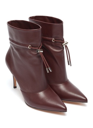Detail View - Click To Enlarge - GIANVITO ROSSI - 'Avery' toggle drawcord leather ankle boots