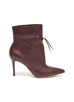 Main View - Click To Enlarge - GIANVITO ROSSI - 'Avery' toggle drawcord leather ankle boots