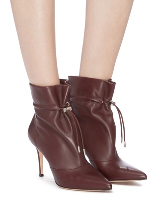 Figure View - Click To Enlarge - GIANVITO ROSSI - 'Avery' toggle drawcord leather ankle boots