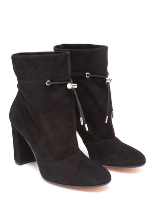Detail View - Click To Enlarge - GIANVITO ROSSI - 'Maeve' adjustable suede ankle boots