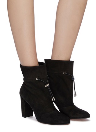 Figure View - Click To Enlarge - GIANVITO ROSSI - 'Maeve' adjustable suede ankle boots