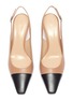 Detail View - Click To Enlarge - GIANVITO ROSSI - Contrast toecap leather slingback pumps