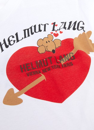  - HELMUT LANG - 'Standard' logo Valentine heart print T-shirt
