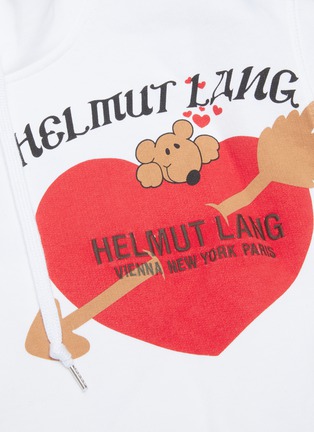  - HELMUT LANG - 'Standard' logo Valentine heart print hoodie